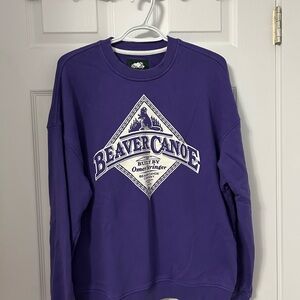 Roots Purple Beaver Canoe Sweatshirt